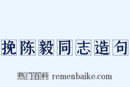 挽陈毅同志造句是什么意思的图片